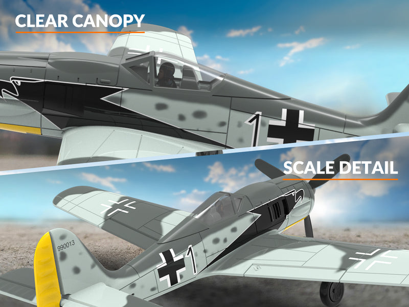 VOLANTEXRC FW190 (RTF) 4CH 400mm com 3 modos (15,7'') 76117