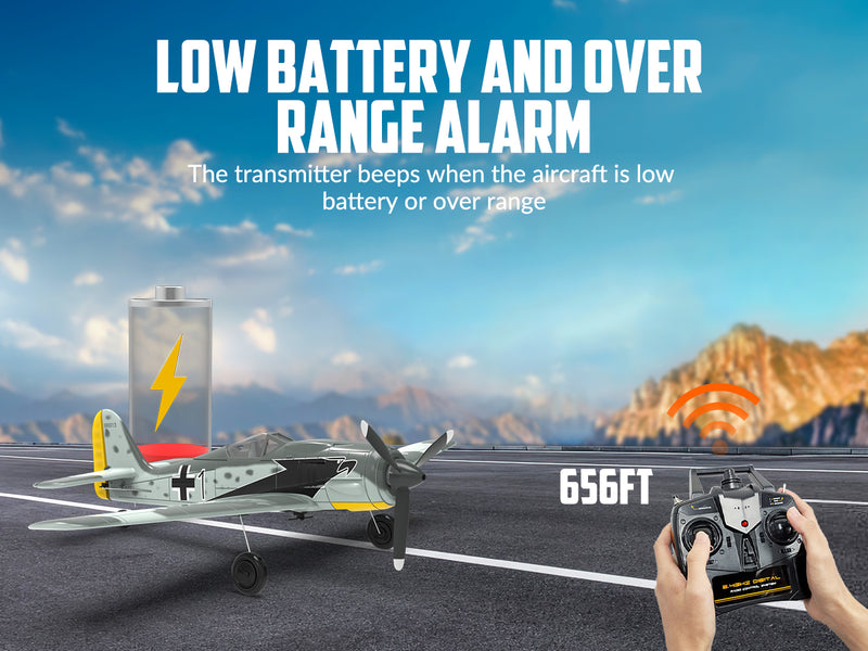 VOLANTEXRC FW190 (RTF) 4CH 400mm com 3 modos (15,7'') 76117