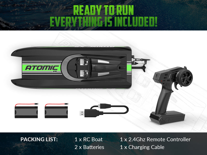 VOLANTEXRC AtomicXS Remote Control Boat for Kids Play in Pool Easy Running Great Gift Boat