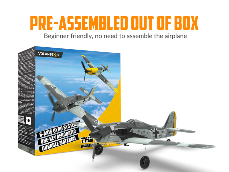 VOLANTEXRC FW190 (RTF) 4CH 400mm com 3 modos (15,7'') 76117