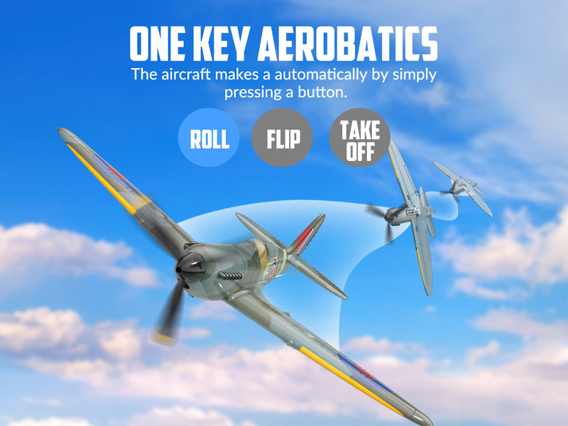 VOLANTEXRC SPITFIRE (RTF) 4CH 400mm com giroscópio (15,7 '') 76112