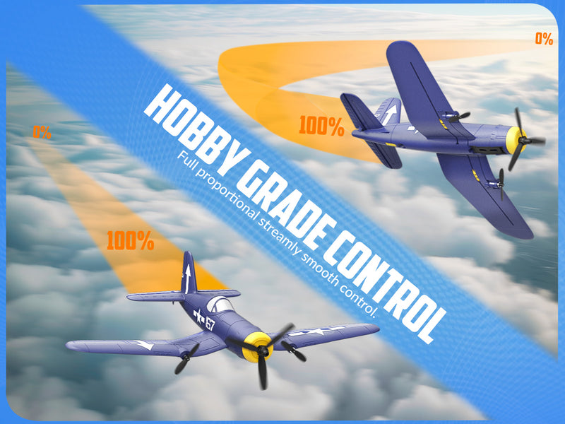 VOLANTEXRC F4U (RTF) 3CH 400mm para iniciantes (15,7 '') 76208