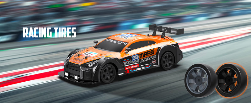 RACENT 1:16 RC Drift Car 4WD 18KM/H, 2 batterie, modello sportivo veicolo giocattolo per bambini, ragazzi, adulti