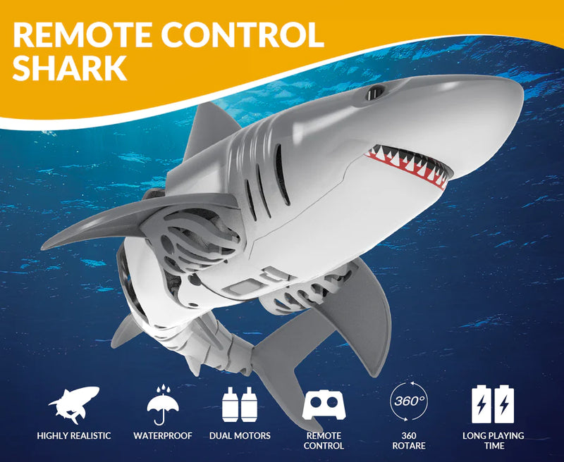 VOLANTEXRC RC Shark Toys for Pool 2,4 GHz RC RC Boats Grande presente para crianças