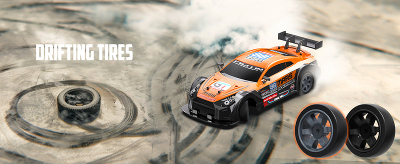 RACENT 1:16 RC Drift Car 4WD 18KM/H, 2 batterie, modello sportivo veicolo giocattolo per bambini, ragazzi, adulti