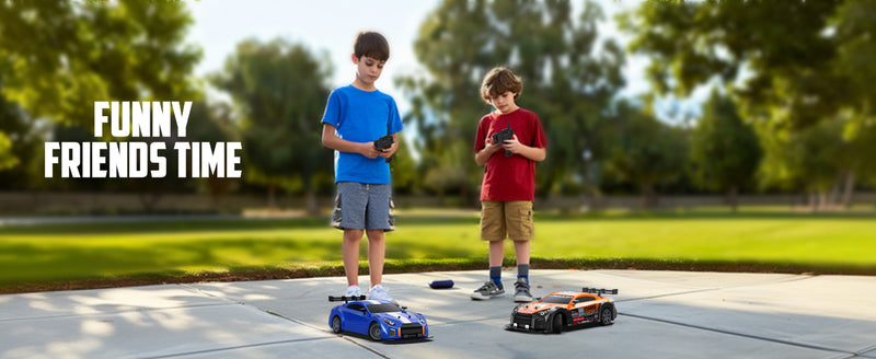 RACENT 1:16 RC Drift Car 4WD 18KM/H, 2 batterie, modello sportivo veicolo giocattolo per bambini, ragazzi, adulti