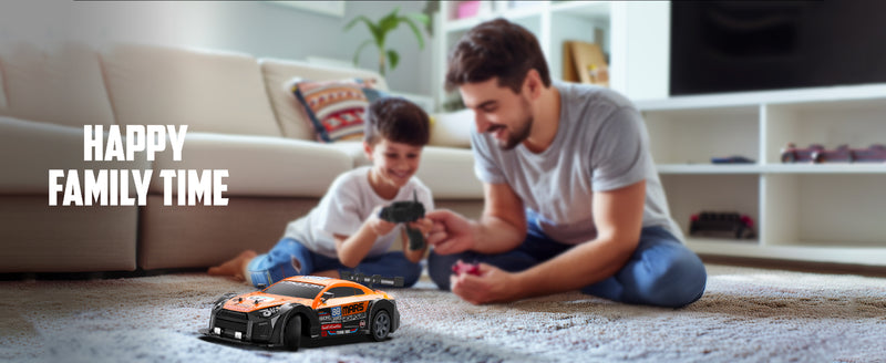 RACENT 1:16 RC Drift Car 4WD 18KM/H, 2 batterie, modello sportivo veicolo giocattolo per bambini, ragazzi, adulti