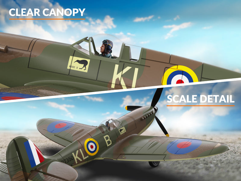 VOLANTEXRC Spitfire (RTF) 4CH 400mm per principianti (15.7'') 76112