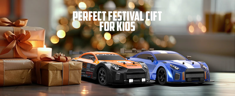 RACENT 1:16 RC Drift Car 4WD 18KM/H, 2 batterie, modello sportivo veicolo giocattolo per bambini, ragazzi, adulti