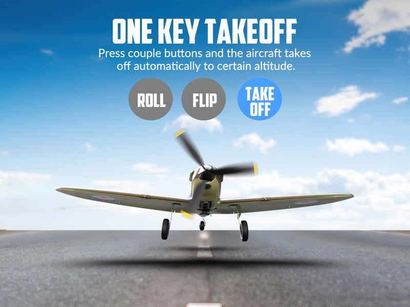 VOLANTEXRC Spitfire (RTF) 4CH 400mm per principianti (15.7'') 76112