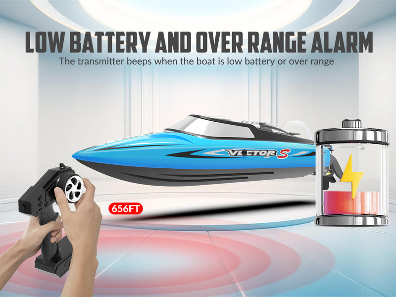 Vetores volantexrc sem escova de alta velocidade RC Boat Auto -Righting para o lago 79704 azul