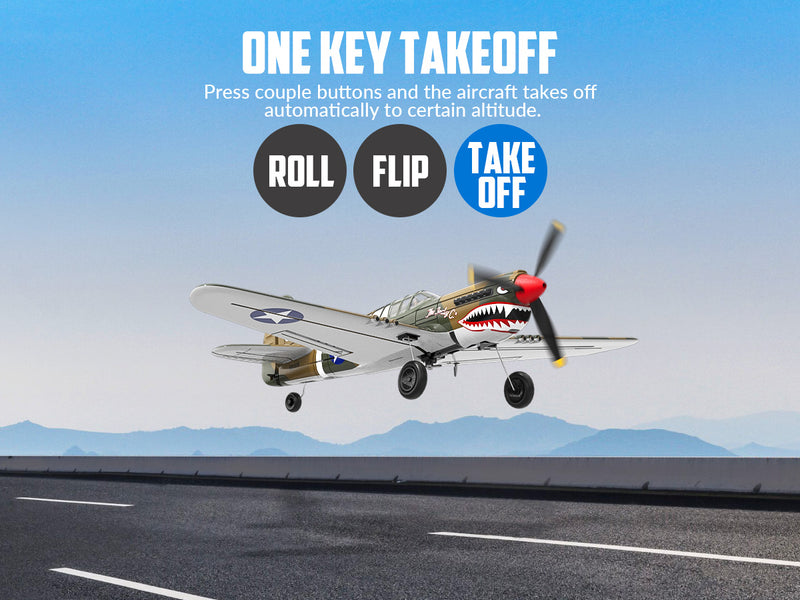 VOLANTEXRC Warhawk P40 (RTF) 4CH 400mm para iniciantes (15,7 '') 76113