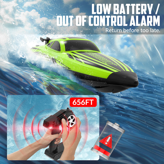 VOLANTEXRC Green SR40 Brushless 30+MPH RC Boat (79705)-EXHOBBY LIMITED.