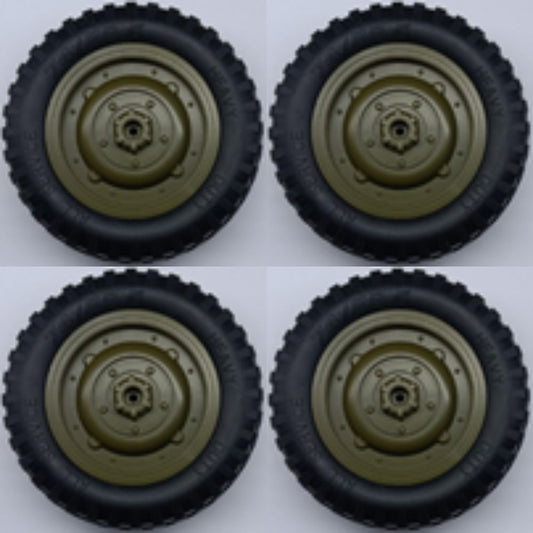 4 Stück Räder für C8815 Willys Jeep 1/10