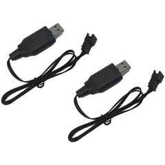 2PCS Bateria de lítio carregador USB-2S-4pin para controle de controle remoto Vector 30, Vector XS e Atomic Xs