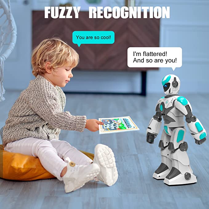 STEMTRON Intelligent Voice Controlled Smart Remote Control Robot for Kids(white).