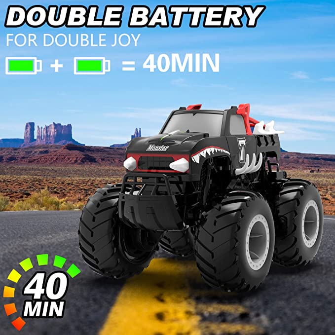 Amphibious Remote Control Car All Terrain Off-Road Waterproof RC Monster Truck for Kids.