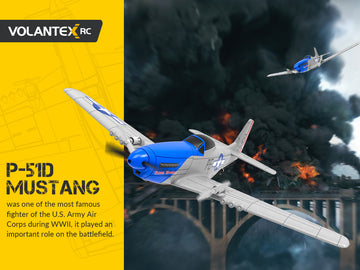 Exploring the Skies - VolantexRC P-51 Mustang 2-CH Beginner Airplane with Gyro Stabilizer-exhobbyrc.