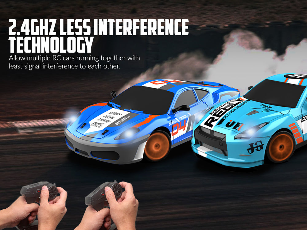 Racent Speedster: 1:24 RC Car, 10 mph, LED, rodas de deriva