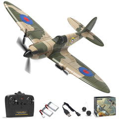 Avion RC 3 canaux Fighter Spitfire avec gyroscope 6 axes, 2,4 GHz 76205 RTF