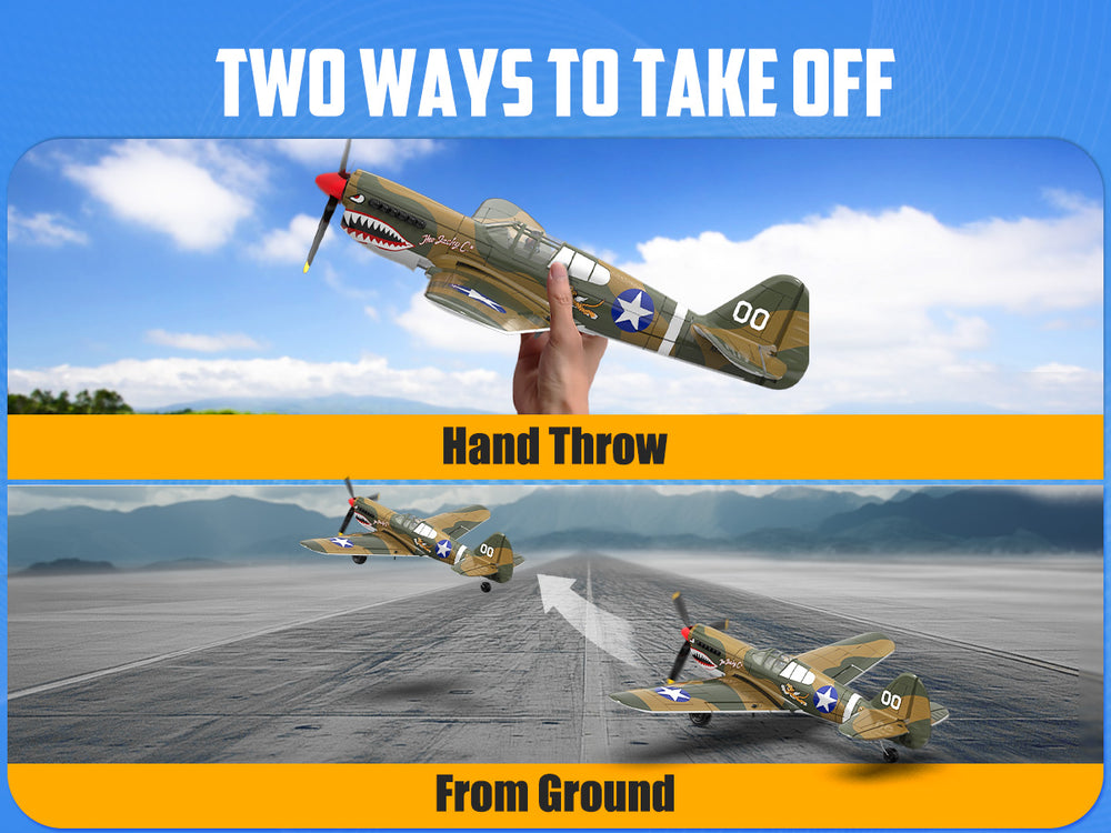 VOLANTEXRC P40 Warhawk RC Plan 4CH RTF avec stabilisation XPilot