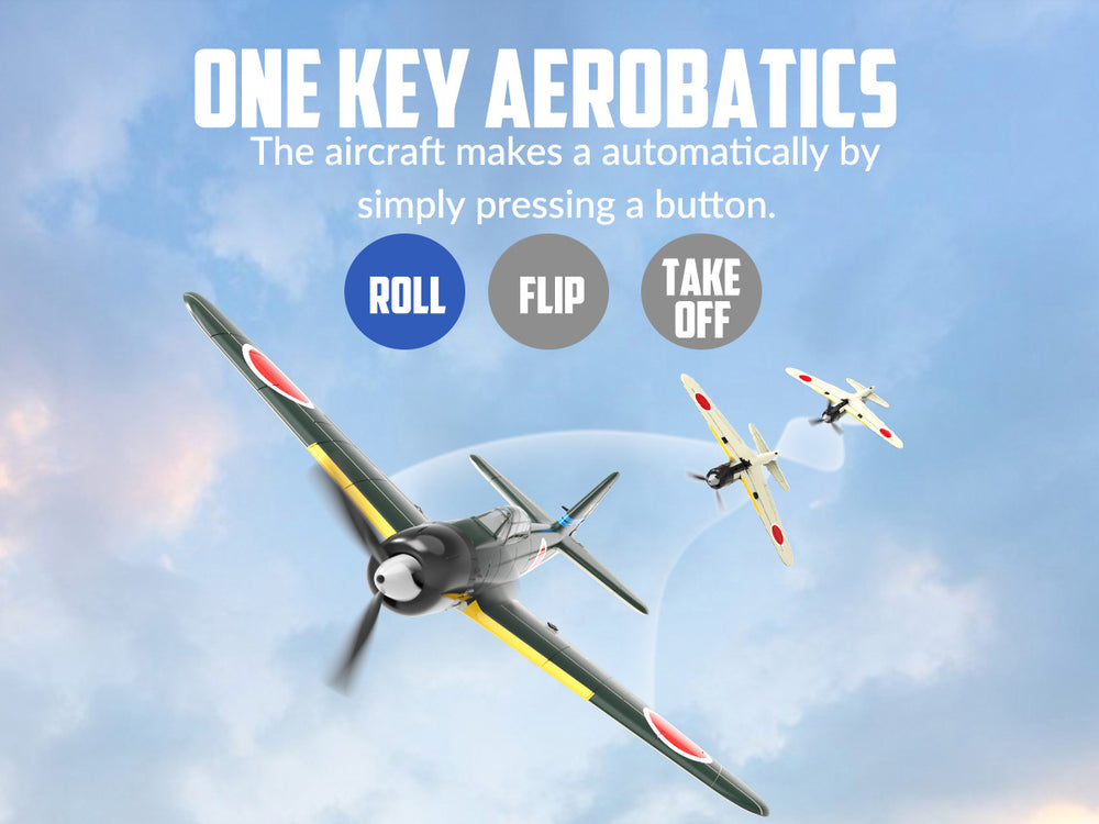 VOLANTEXRC Zero (RTF) 4 canaux 400 mm RC Warbird avec gyroscope XPilot