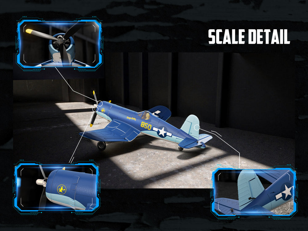 VOLANTEXRC Avión RC sin escobillas Corsair F4U - 500 mm RTF