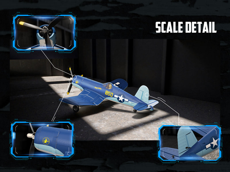 Volantexrc 500 mm Corsair F4U sin escobillas con motor de actualización 76803