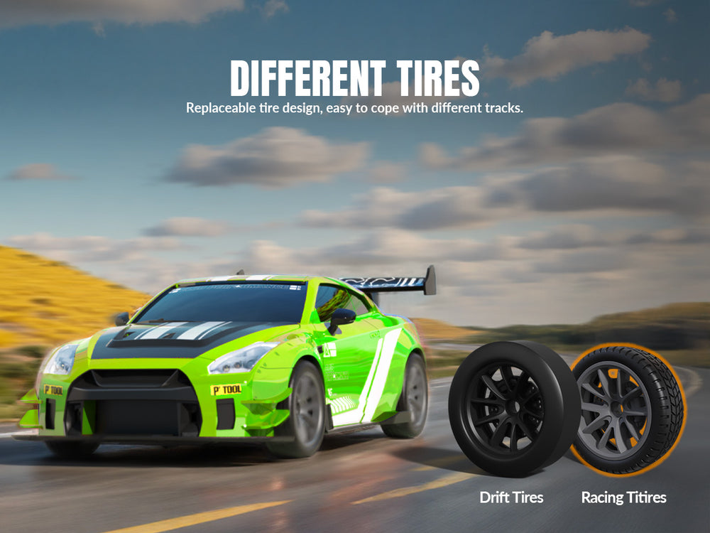 RACENT 1:20 RC Drift Car 4WD com Nitro Mist & Baterias Duplas
