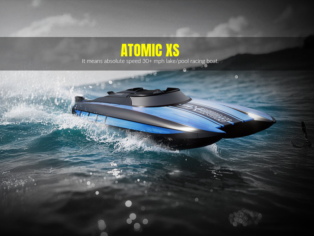 VOLANTEXRC Atomic XS 79505 Blue RC Boat - 30MPH Pool Racer