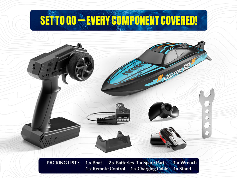 VOLANTEXRC VETTORS DE BRIBO DE 30 MPH DE RECULO RC DE ALTA VELOCIDADE PARA LAGO Racing Raciing Auto -Recurso