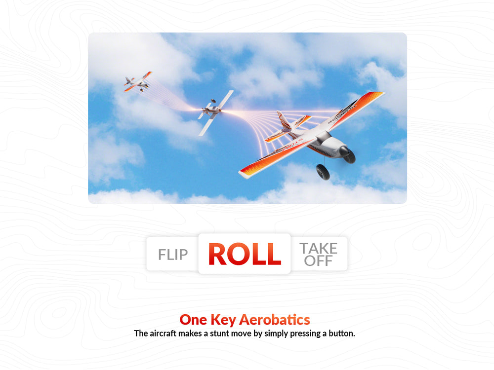 VOLANTEXRC 500MM TrainStar STUNT avion RC sans balais RTF pour débutants