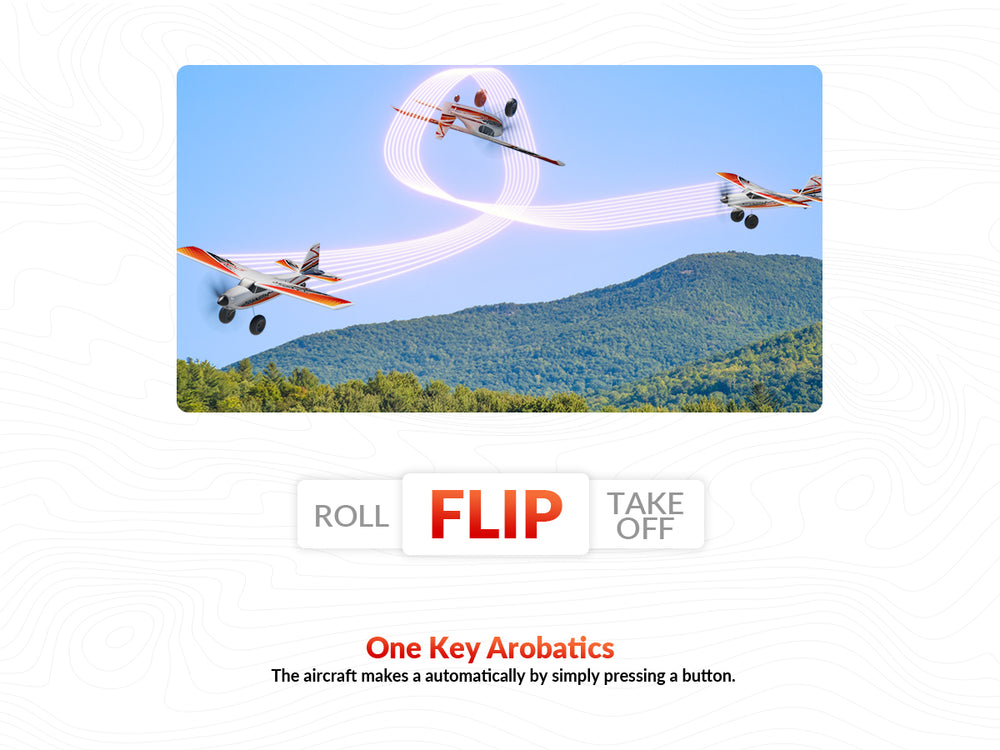 VOLANTEXRC 500MM TrainStar STUNT avion RC sans balais RTF pour débutants