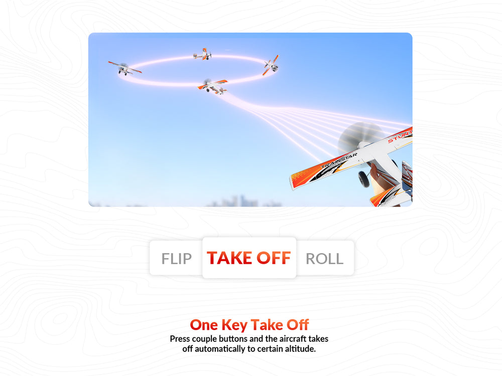VOLANTEXRC 500MM TrainStar STUNT avion RC sans balais RTF pour débutants
