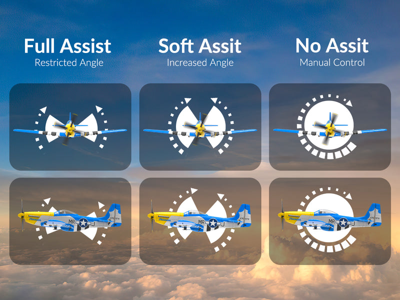 VOLANTEXRC Mustang P51 (RTF) 4CH 400mm con giroscopio (15,7'') 76105