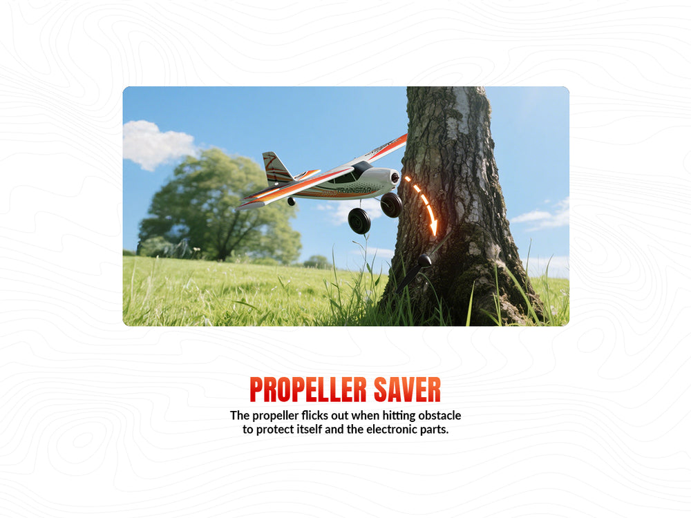 VOLANTEXRC 500MM TrainStar STUNT avion RC sans balais RTF pour débutants