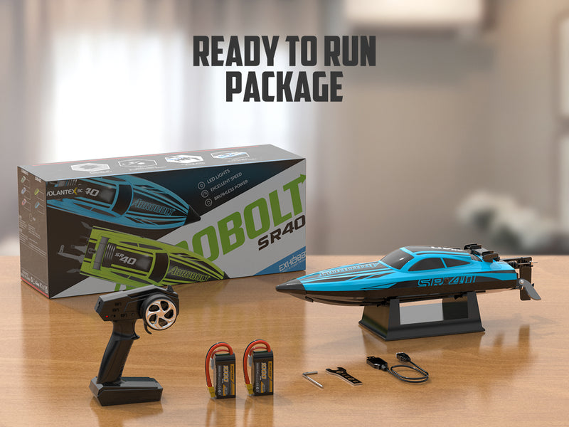 VOLANTEXRC Arrobolt SR40 bürstenloses 30+MPH schnelles RC-Boot, Hochgeschwindigkeits-RC-Boot für Erwachsene (79705-blau)