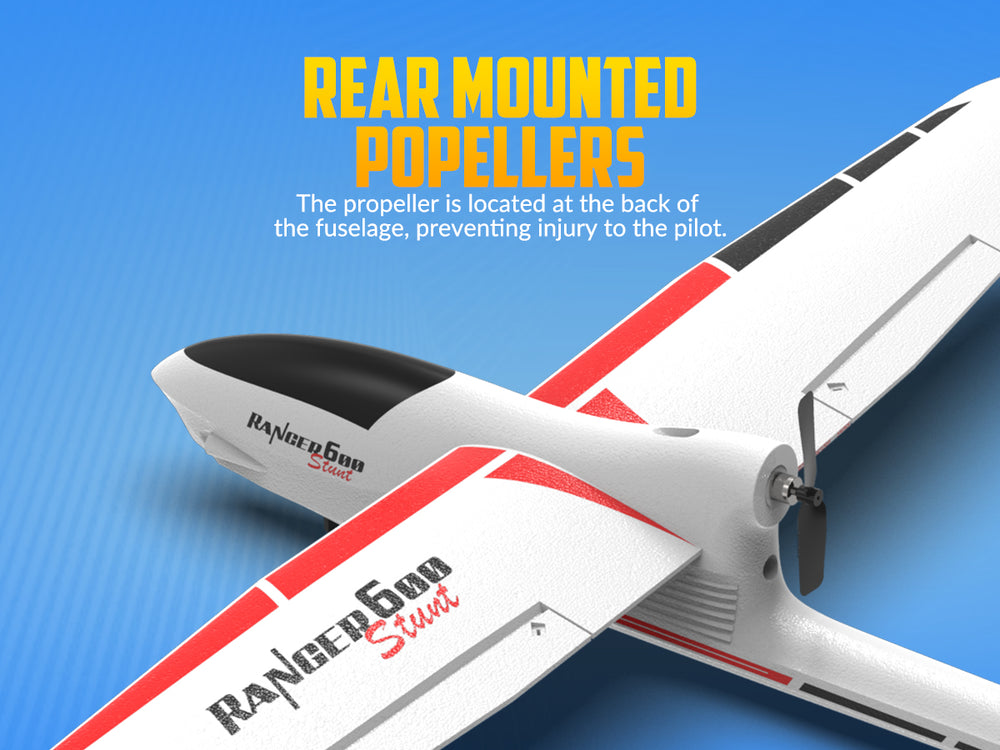 VolantexRC Ranger 600S Débutant RC Glider RTF - Avion cascadeur 4CH avec stabilisation XPilot