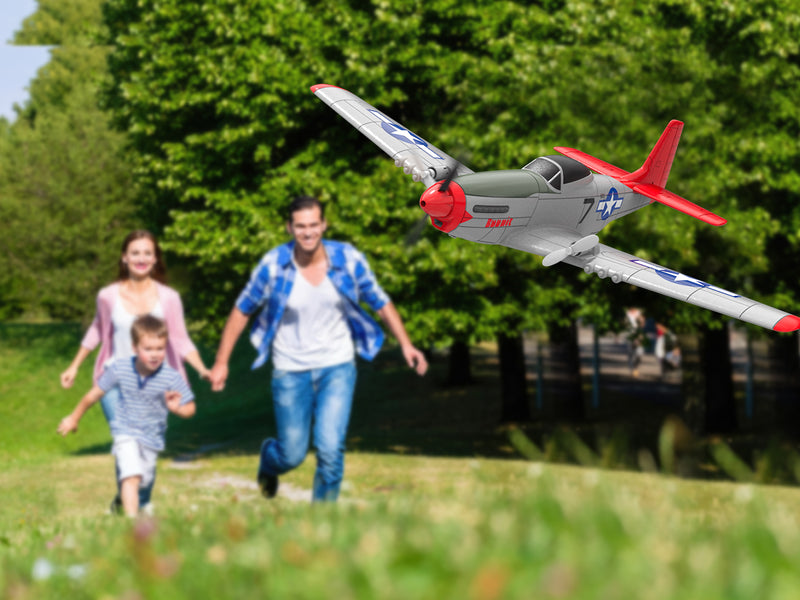 VOLANTEXRC MUSTANG P51D 2CH 400mm para crianças iniciantes (15,7 '') 76203