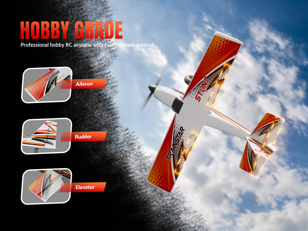 VOLANTEXRC 500MM TrainStar STUNT avion RC sans balais RTF pour débutants