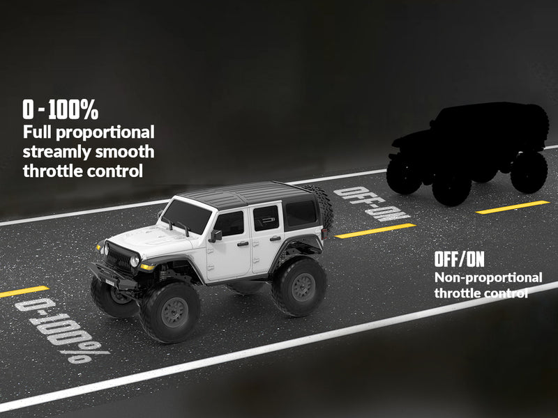 RACENT 1/24 Crawler RC Monster Truck Rock Climbing con luz LED (787-1 White)