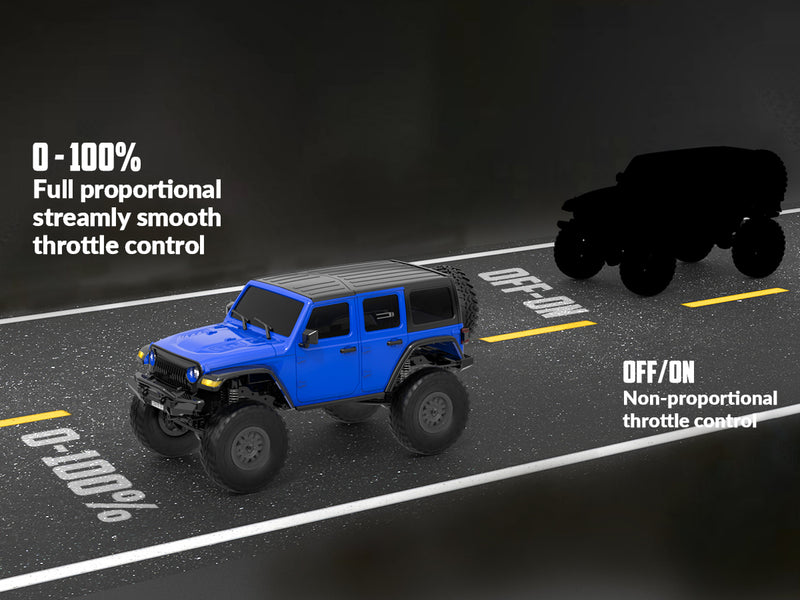 RACENT 1/24 Crawler RC Monster Truck Rock Climbing con luz LED (787-1 White)