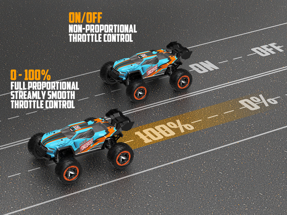 RACENT Tornado azul 1/16 4WD todoterreno RC coche 30MPH