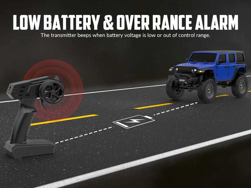 RACENT 1/24 Crawler RC Monster Truck Rock Climbing con luz LED (787-1 White)