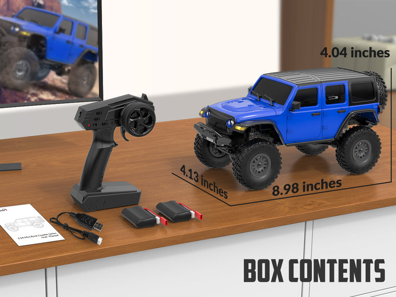 RACENT 1/24 Crawler RC Monster Truck Rock Climbing con luz LED (787-1 White)