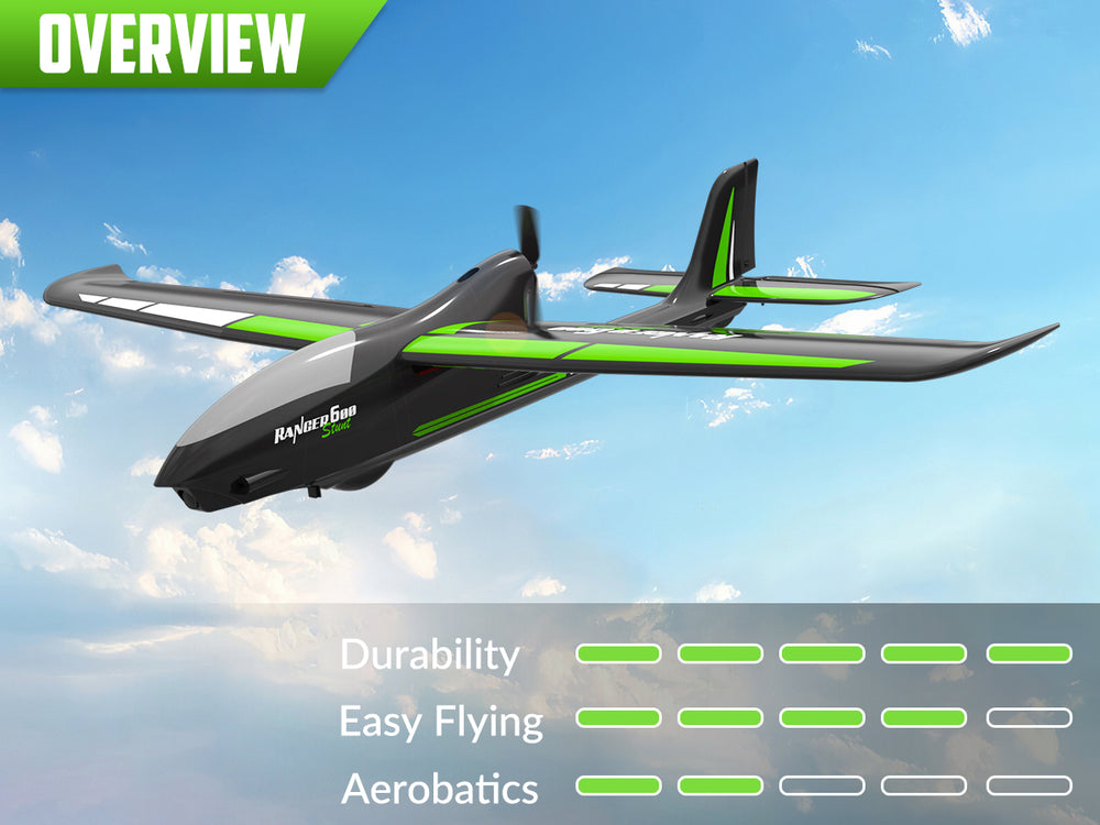 Ranger 600S 4CH RC Glider RTF Avion débutant