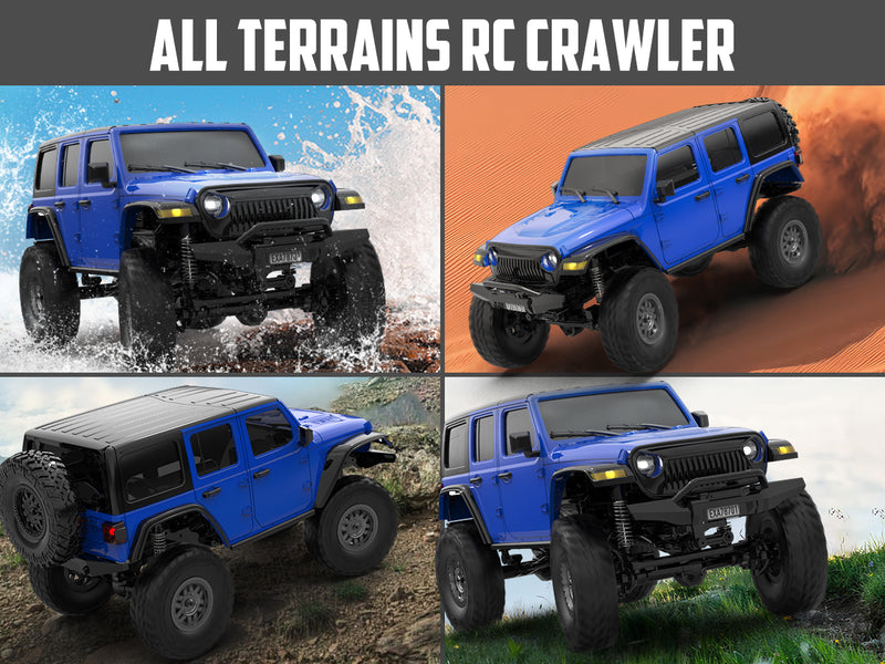 RACENT 1/24 Crawler RC Monster Truck Rock Climbing con luz LED (787-1 White)