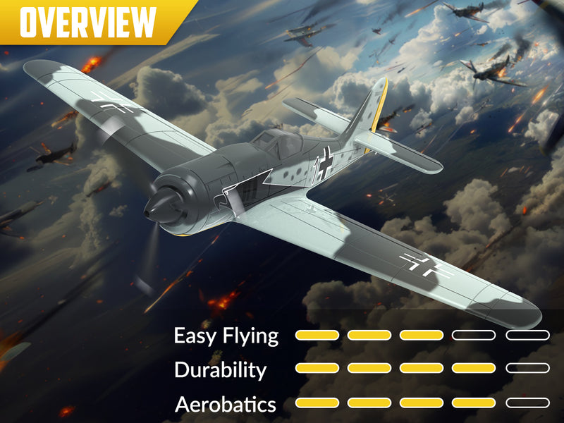 VOLANTEXRC FW190 (RTF) 4CH 400mm con 3 modalità (15,7'') 76117