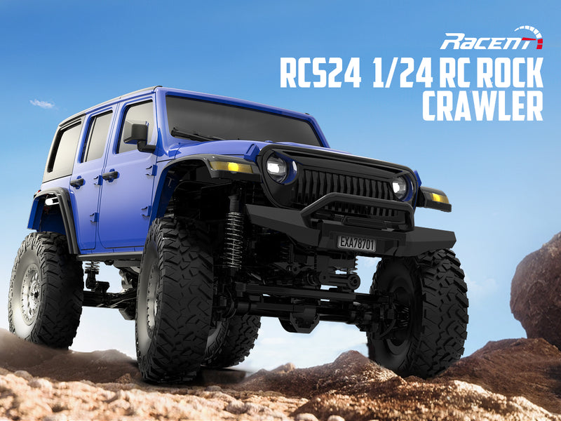 RACENT 1/24 Crawler RC Monster Truck Rock Climbing con luz LED (787-1 White)