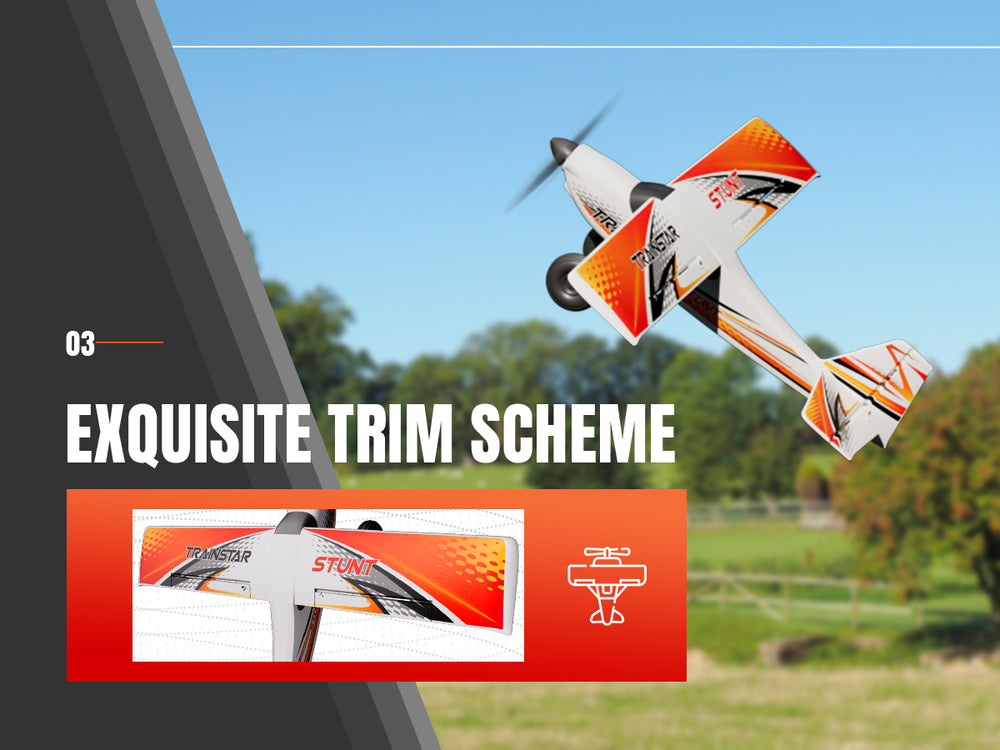VOLANTEXRC 500MM TrainStar STUNT avion RC sans balais RTF pour débutants